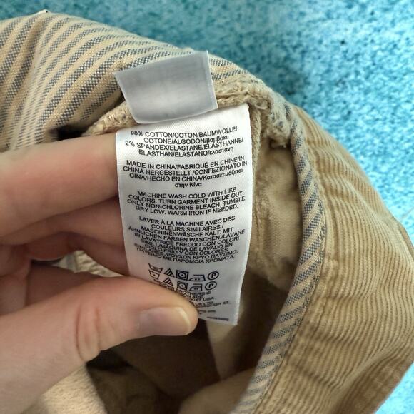 Brooks Brothers Pants Mens 32x32 Tan Light Brown Corduroy Stretch Red Fleece - Picture 13 of 16